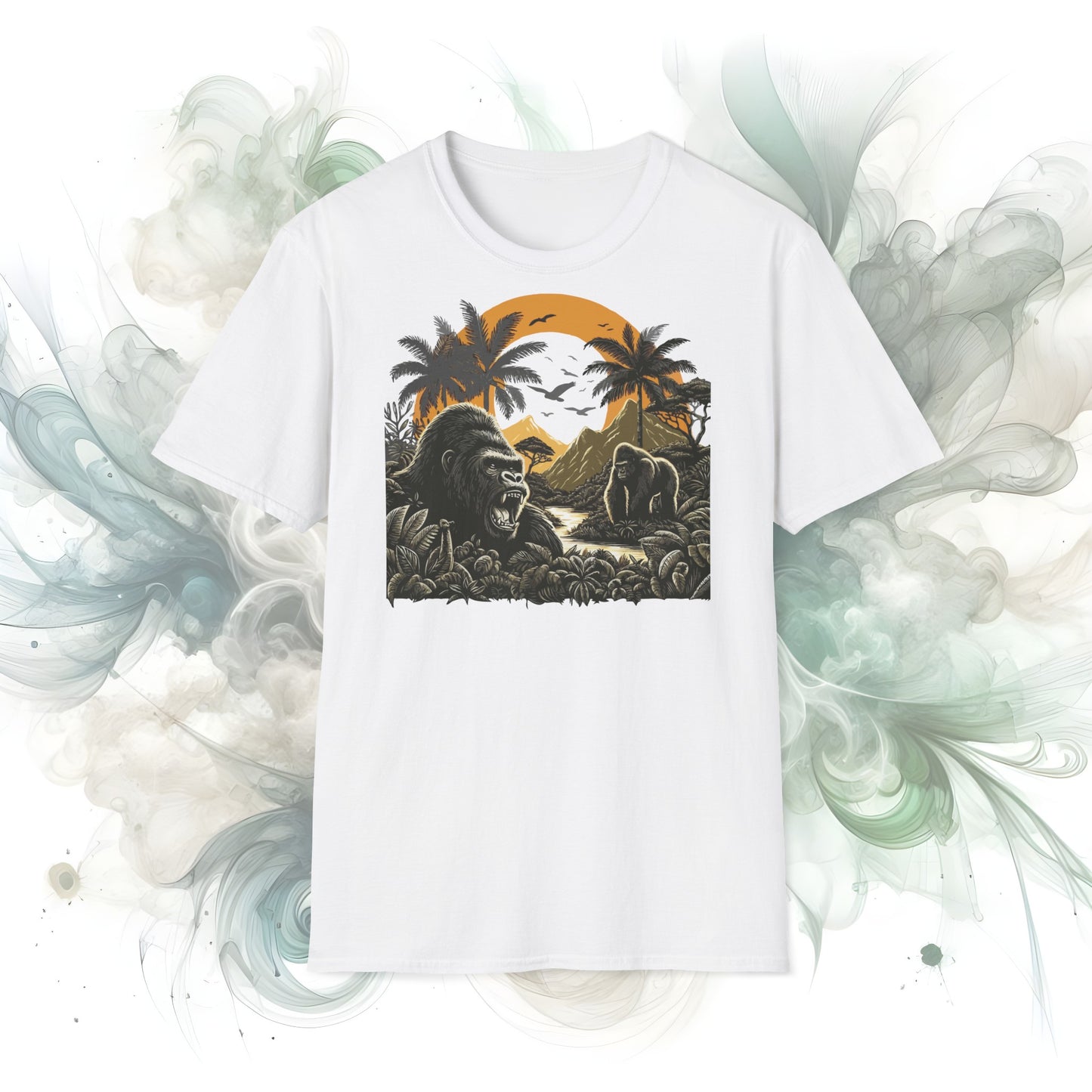 African Jungle Theme Unisex Softstyle T-Shirt