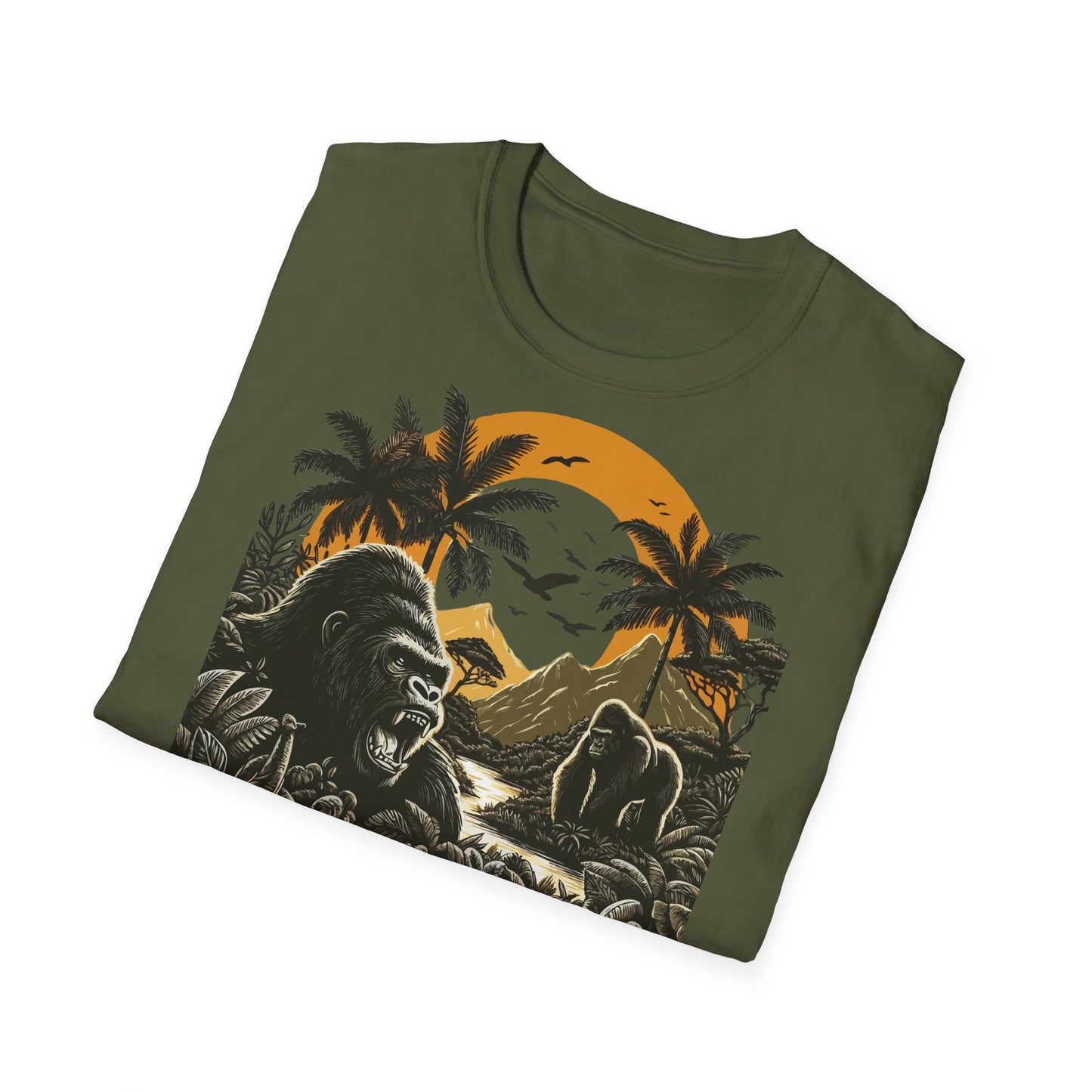 African Jungle Theme Unisex Softstyle T-Shirt