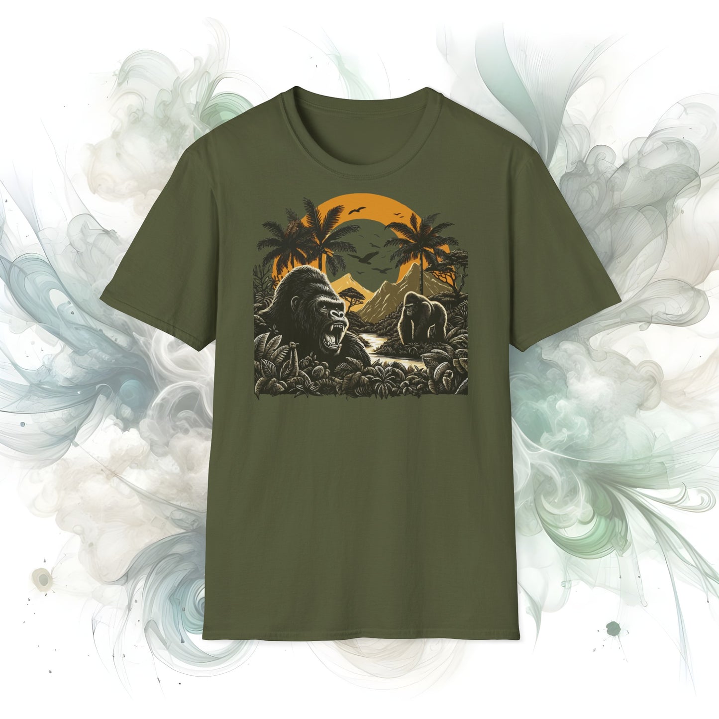 African Jungle Theme Unisex Softstyle T-Shirt
