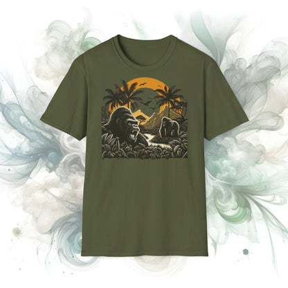 African Jungle Theme Unisex Softstyle T-Shirt